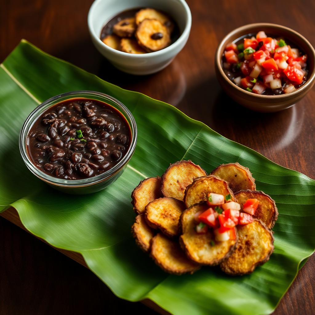Patacones con Frijoles Molidos — authentic Costa Rican street food from Pura Vida Food Truck in Pensacola
